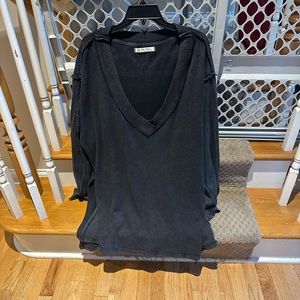 Free People Asher Thermal Knit V-Neck Top